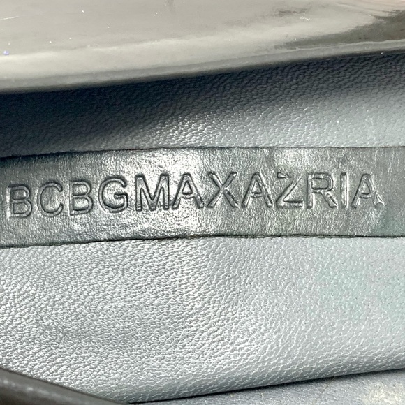 BCBGMaxAzria Platform Studded Patent Gray/Green Pumps 6 Edgy Grunge Punk Classic - Picture 13 of 16